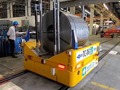 30 ton Rail Guide fordon Electric Transfer Cart coli Transportbil