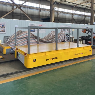 Heavy Duty 10 Tons Stålrör Batteri Rail Transfer Cart