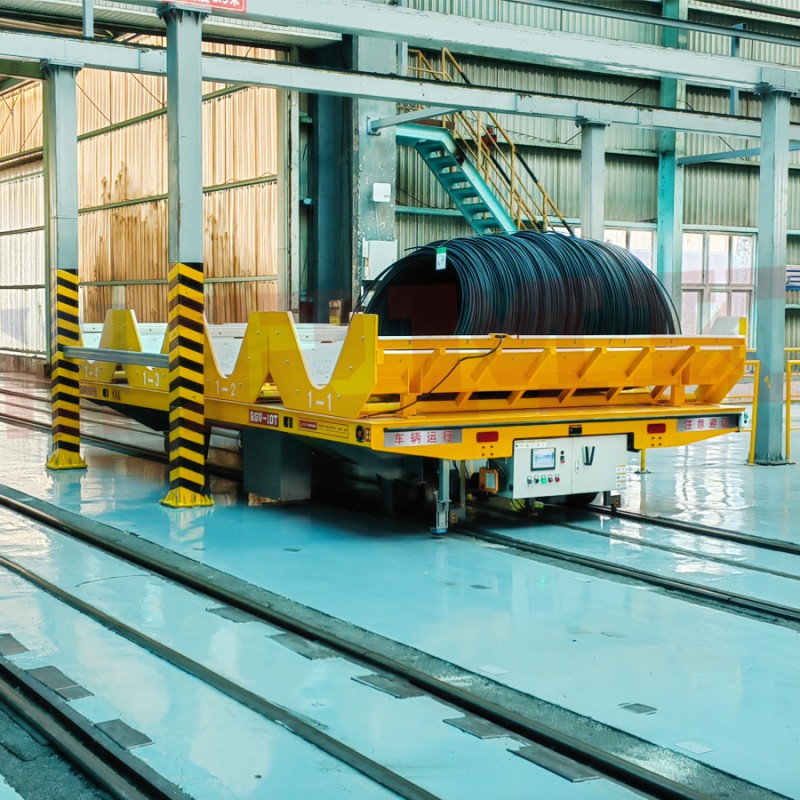 10 ton V-formad konsol RGV Automated Rail Transfer Cart